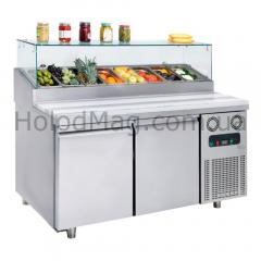  Стол холодильный для пиццы Brillis BMN155-R290 двухдверный