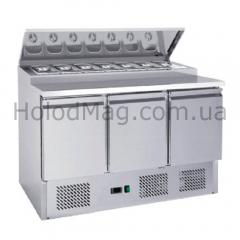Холодильный стол саладетта Hurakan HKN-GXSD3GN-SC трехдверный